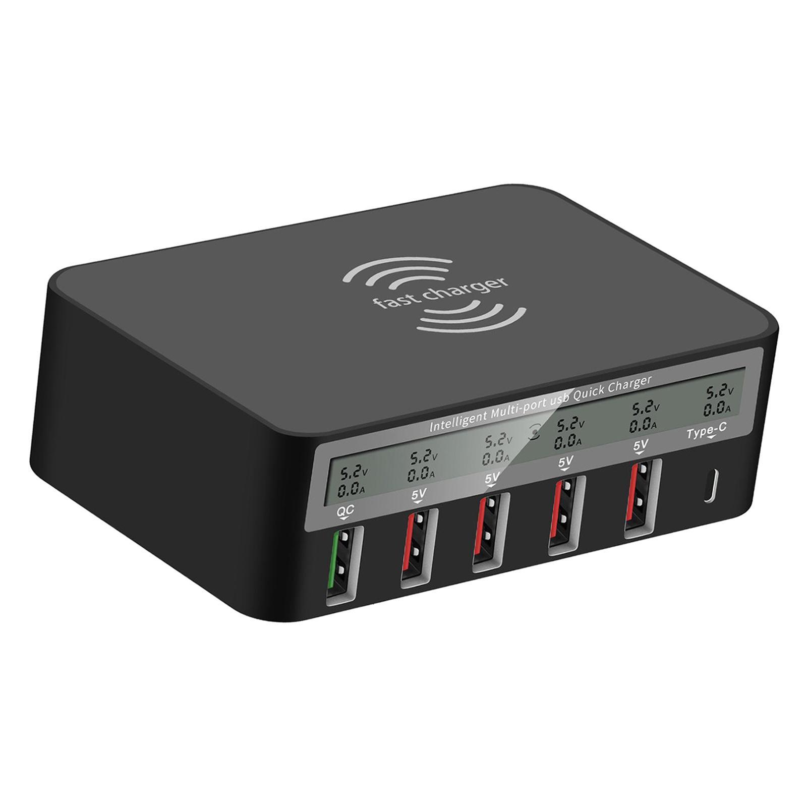Universal Type-C Qi 5-Port 5 USB QC 3.0 Charging Station for iPhone iPad AU