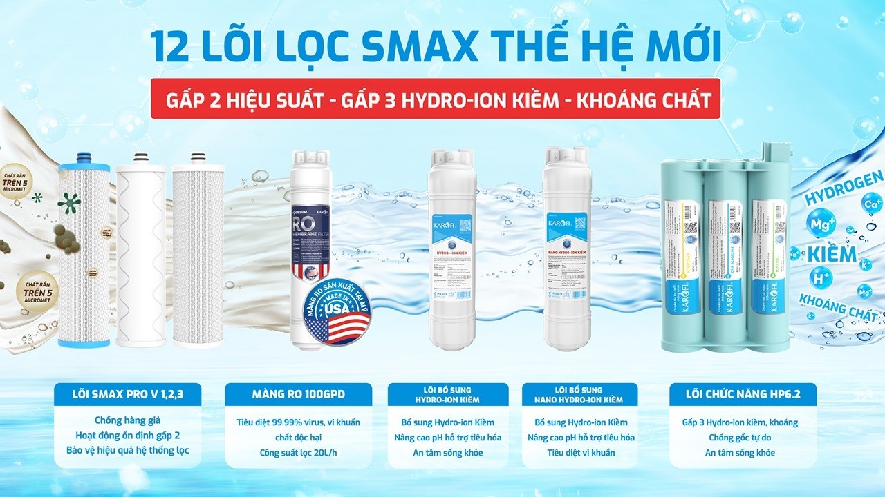 Máy lọc nước Nóng lạnh RO 12 lõi KAD-L85 - Giao trước lắp sau miễn phí toàn quốc - Bảo hành 36 tháng - Hàng chính hãng