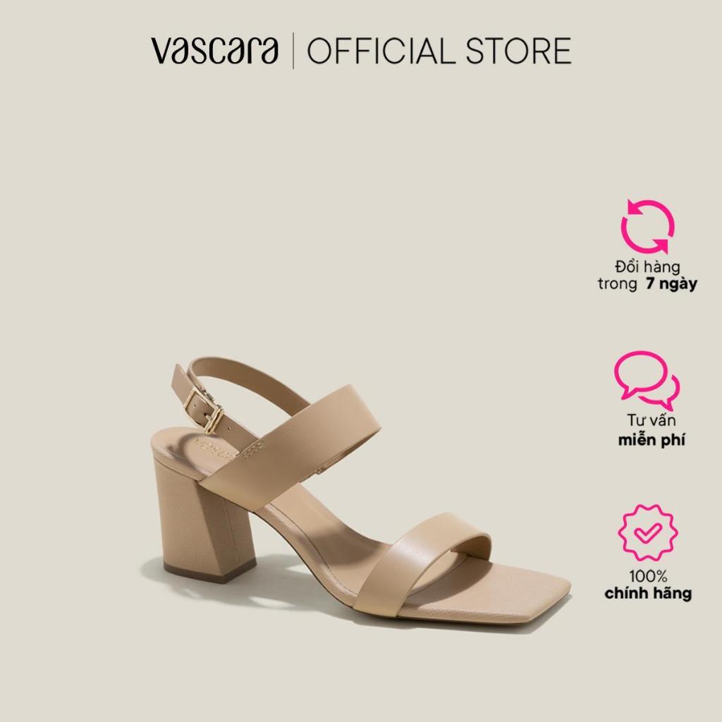 Vascara Sandal Gót Trụ Quai Ngang Bản To - SDN 0769