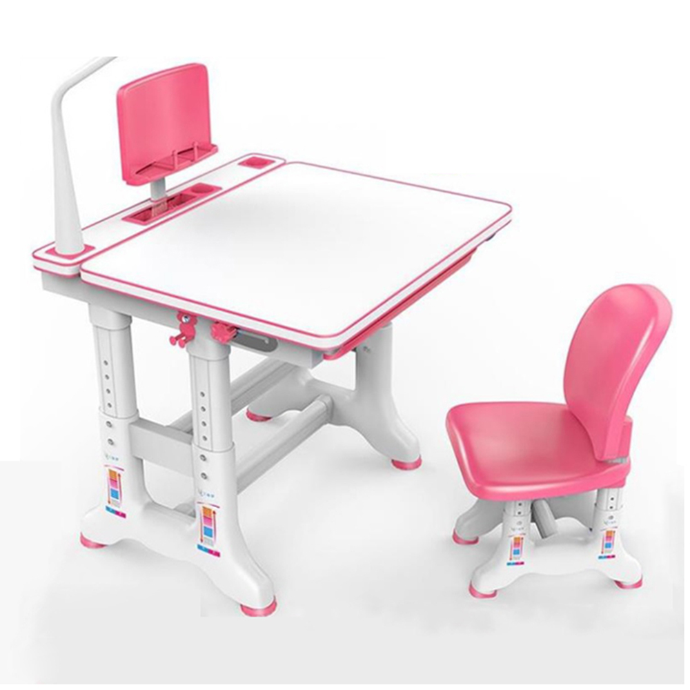 Combo Bộ bàn ghế chống gù chống cận và đèn không dây 3 chế độ - Bàn ghế chỉnh độ cao - mặt bàn phủ chống lóa - nghiêng 20-45 độ để viết vẽ
