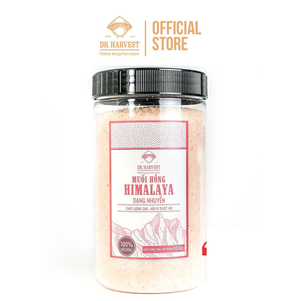 Muối Hồng Himalaya Dk Harvest - Muối Hồng Dạng Nhuyễn - 1000G