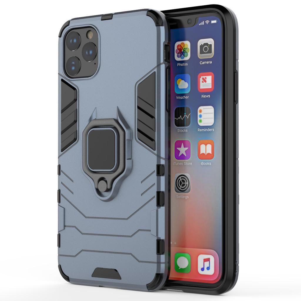 Ốp lưng cho iPhone 11 Pro Max iron man chống sốc kèm nhẫn xoay chống xem video bảo vệ camera