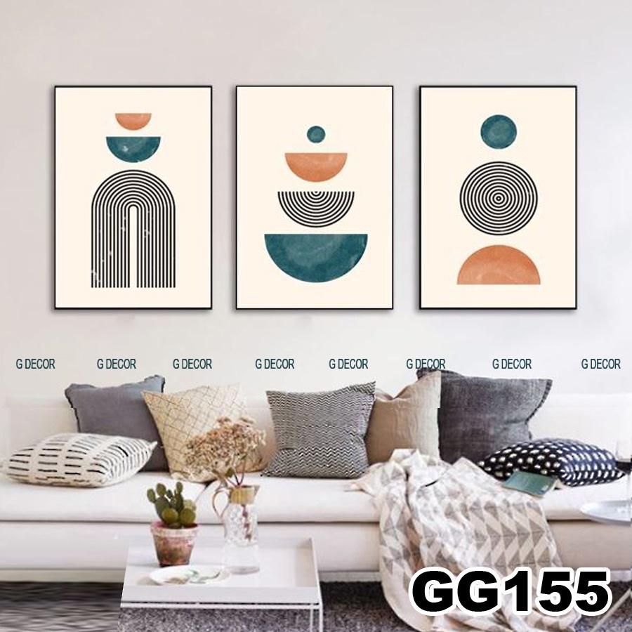 Tranh treo tường canvas 3 bức phong cách hiện đại Bắc Âu 154, tranh DECOR trang trí phòng khách, phòng ngủ, phòng ăn spa