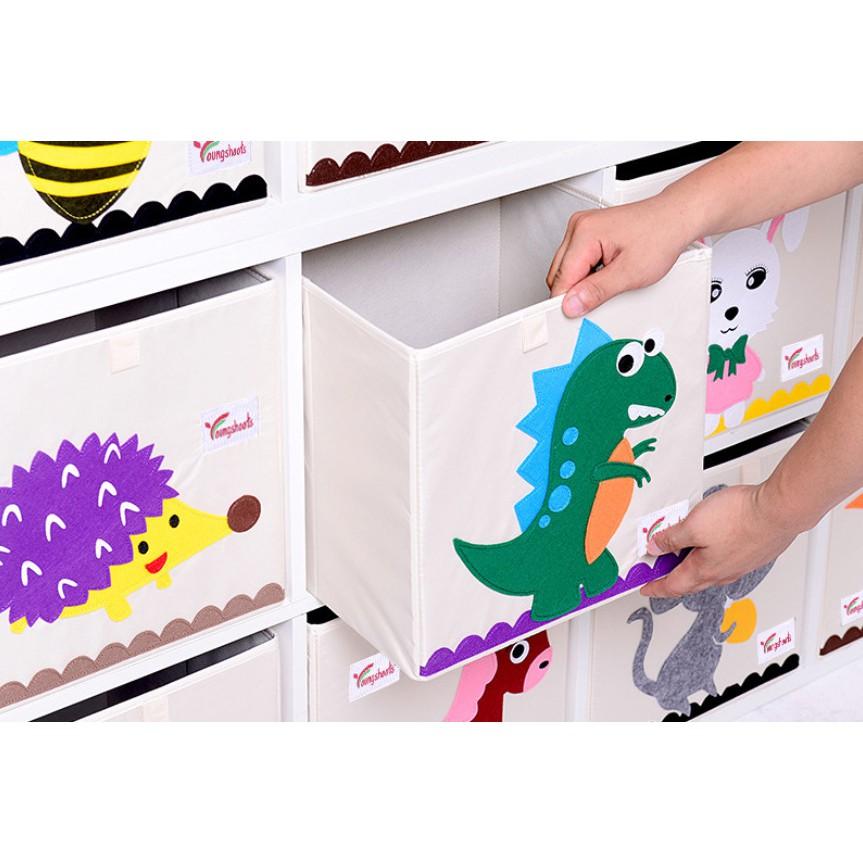 Hộp lưu trữ đồ chơi cho bé hoạ tiết hoạt hình ngộ nghĩnh, chống nước