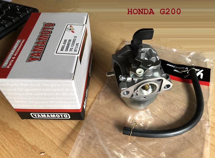 Bình xăng con, chế hòa khí máy Honda G200 G150 G100 nội địa Nhật
