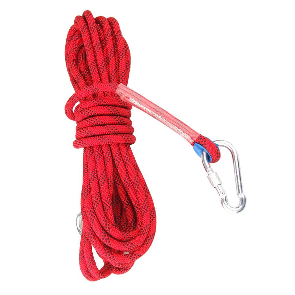 25KN 12mm Pro Rock Tree Climbing Auxiliary Rope Sling Safety Rapelling Cord Gear