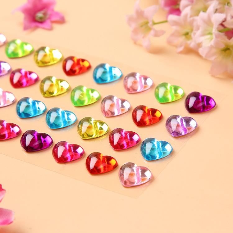 22 Cái Nhãn Dán Kim Cương Giả, Tự Dính Acrylic Nhiều Màu Sắc Diaman Pha Lê Dán Trang Điểm Đề Can Mặt Đá Cho Trang Trí Móng Tay Thủ Công DIY