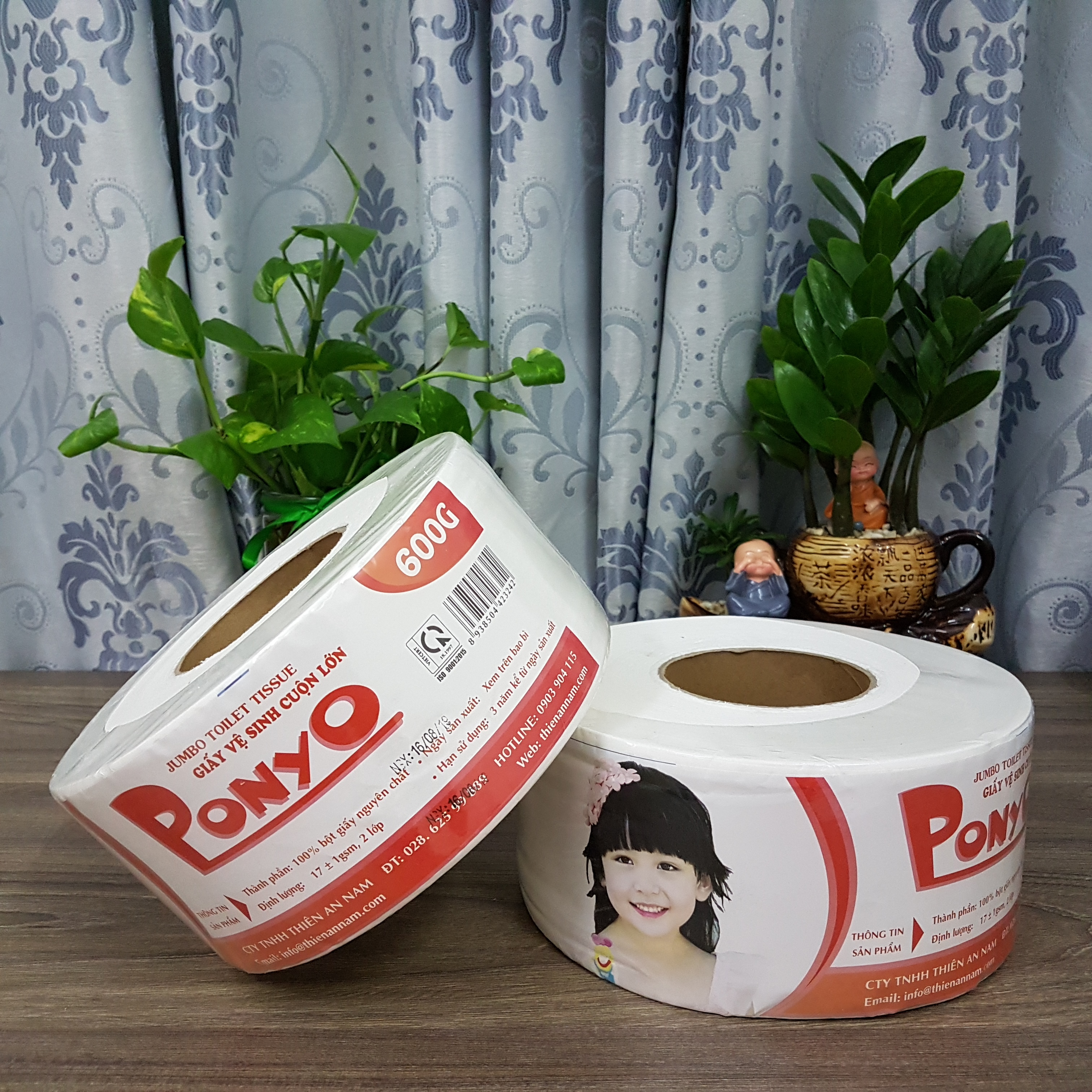 Combo (6 cuộn) giấy vệ sinh cuộn lớn 600g PONYO