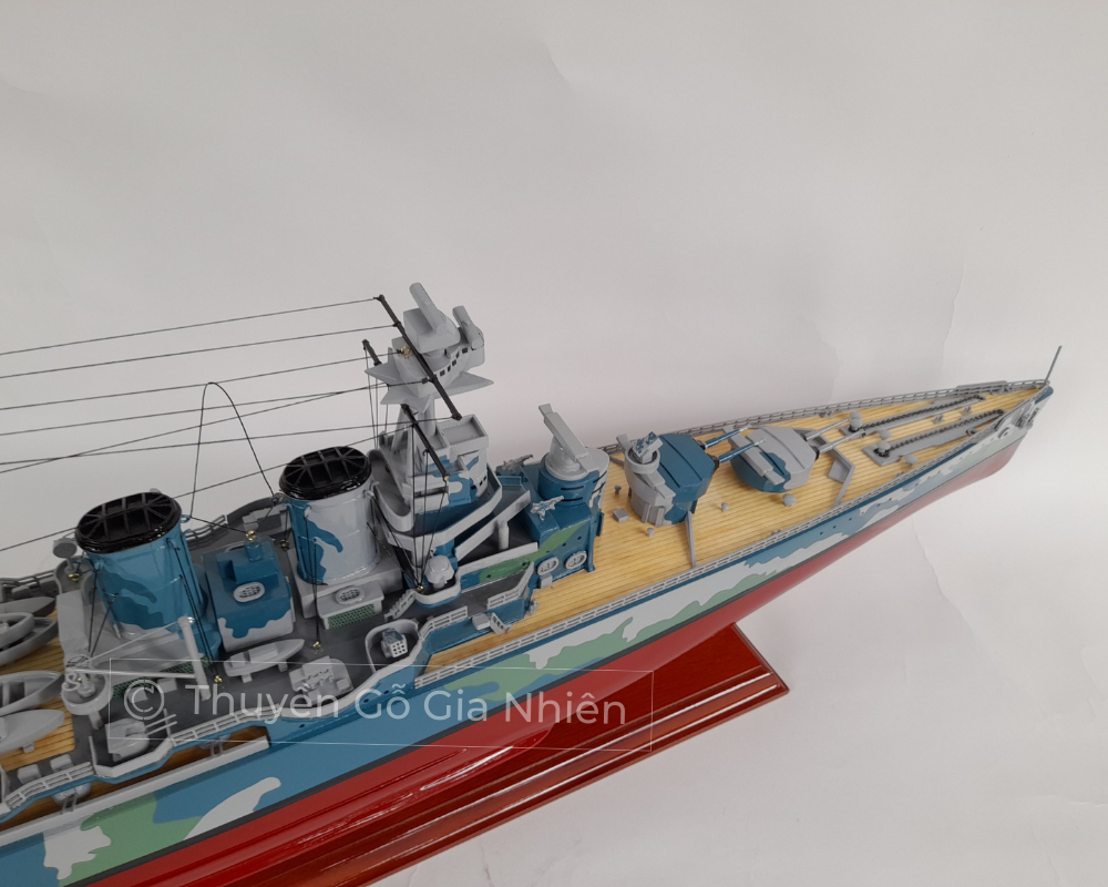 Mô Hình Thuyền Gỗ Phong Thủy Dạng Thuyền Chiến HMS HOOD Chính Hãng Hàng Xuất Khẩu Chất Lượng Cao