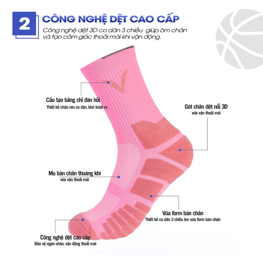 Tất Bóng Đá Veidoorn Thoáng Khí, Khử Mùi, Đàn Hồi Cao Cấp VT007