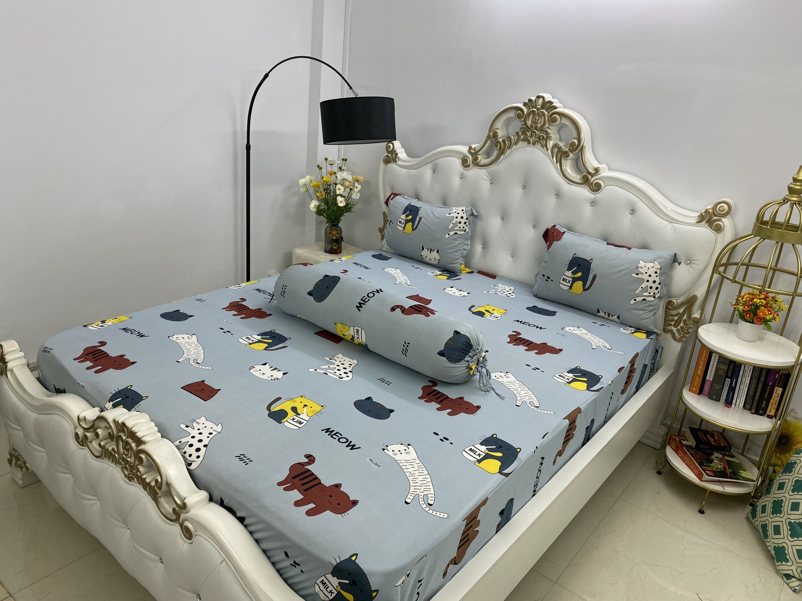 Bộ Drap Thun Hàn Quốc mát lạnh { 4 món } 1m6 hoặc 1m8x2m