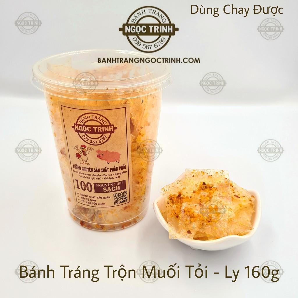 (Ly 160g) Bánh tráng trộn muối tỏi siêu ngon bánh tráng Ngọc Trinh