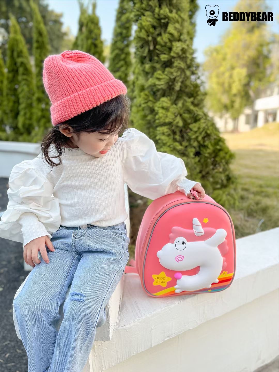 Balo Bé mẫu giáo Beddybear Phù hợp trẻ từ 02 tuổi Thương hiệu Beddy bear - Thiết kế kèm dây chống thất lạc mẫu mới - Sản phẩm bảo hành chính hãng 2 năm