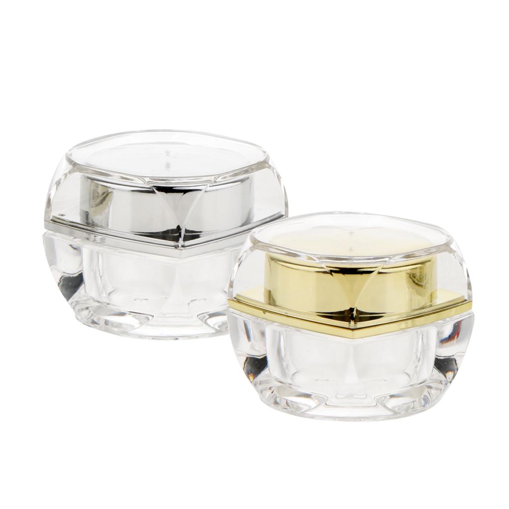 2pcs Empty Cream Lotion Case Jars Pot Body Cream Containers Refillable 5g
