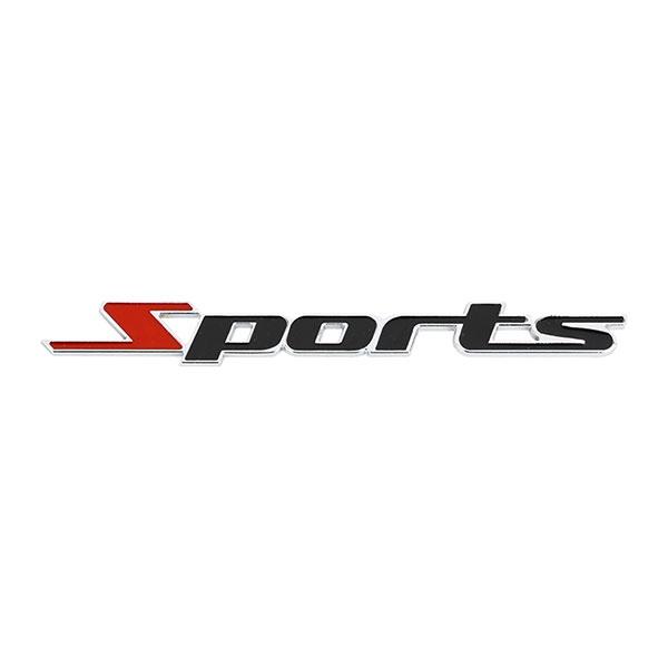 Logo chữ nổi SPORT kim loại màu dán trang trí xe Ô tô