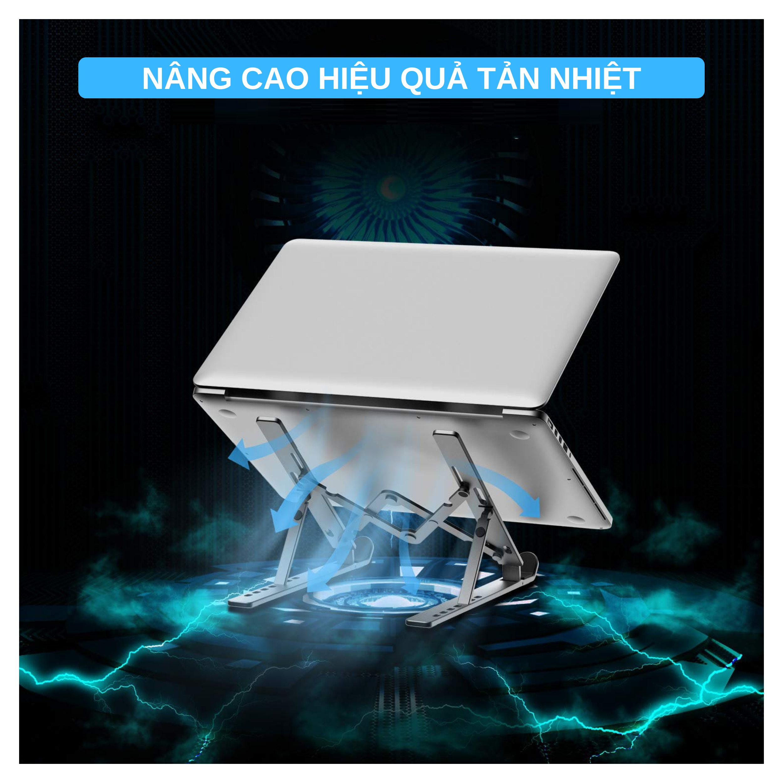 Giá Đỡ Laptop Hợp Kim Nhôm Cao Cấp Có Thể Gấp Gọn, Giúp Tản Nhiệt Laptop, Macbook, Máy Tính Xách Tay. 07 Vị Trí Điều Chỉnh Góc Độ. Hàng Chính Hãng Tamayoko FS060