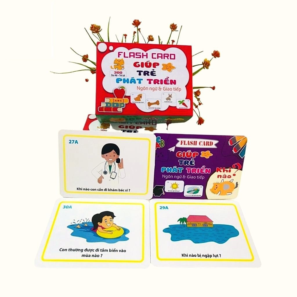 Thẻ Học Thông Minh Cho Bé, Bộ Flashcard 300 Câu Hỏi Và Trả Lời Giúp Bé Phát Triển Ngôn Ngữ Giao Tiếp, Đồ Chơi Giáo Dục Cho Bé