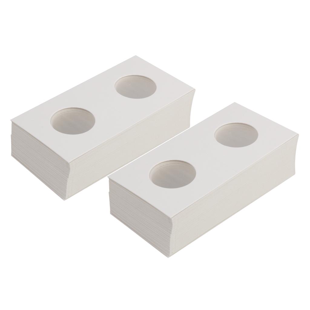 100PCS Cardboard Coin Holders Flips Mylar Coin Supplies 23/27.5mm