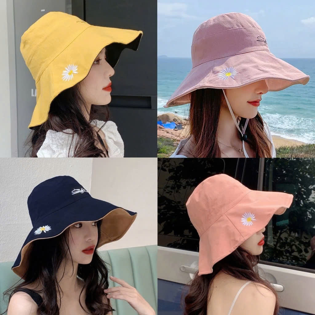 Mũ Chống Nắng Vải Dù Dễ Thương Chất Liệu Bền Đẹp, Thời Trang NÓN CHỐNG NẮNG NỮ