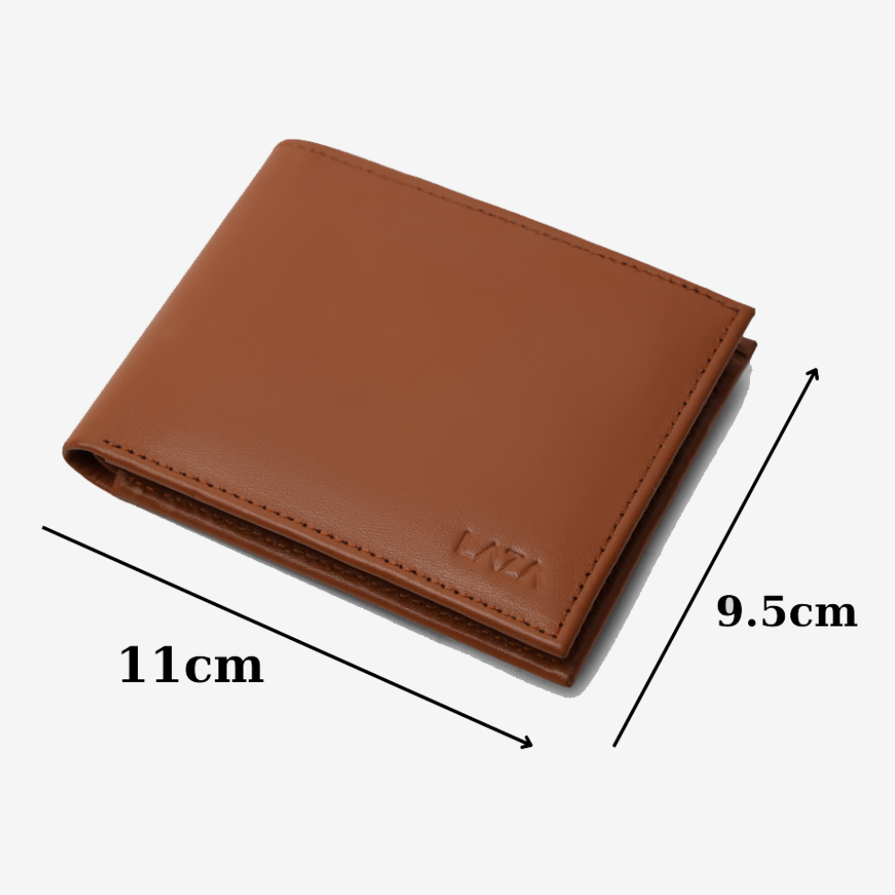 Ví nam da bò kiểu dáng gập ngang LAZA Mill Wallet 506 - Da bò Nappa nhập khẩu không bong tróc - Thương hiệu LAZA