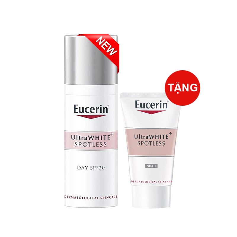 KEM DƯỠNG TRẮNG DA BAN NGÀY EUCERIN ULTRAWHITE+ SPOTLESS SPF30 50ML TẶNG KEM DƯỠNG TRẮNG DA BAN ĐÊM 20ML