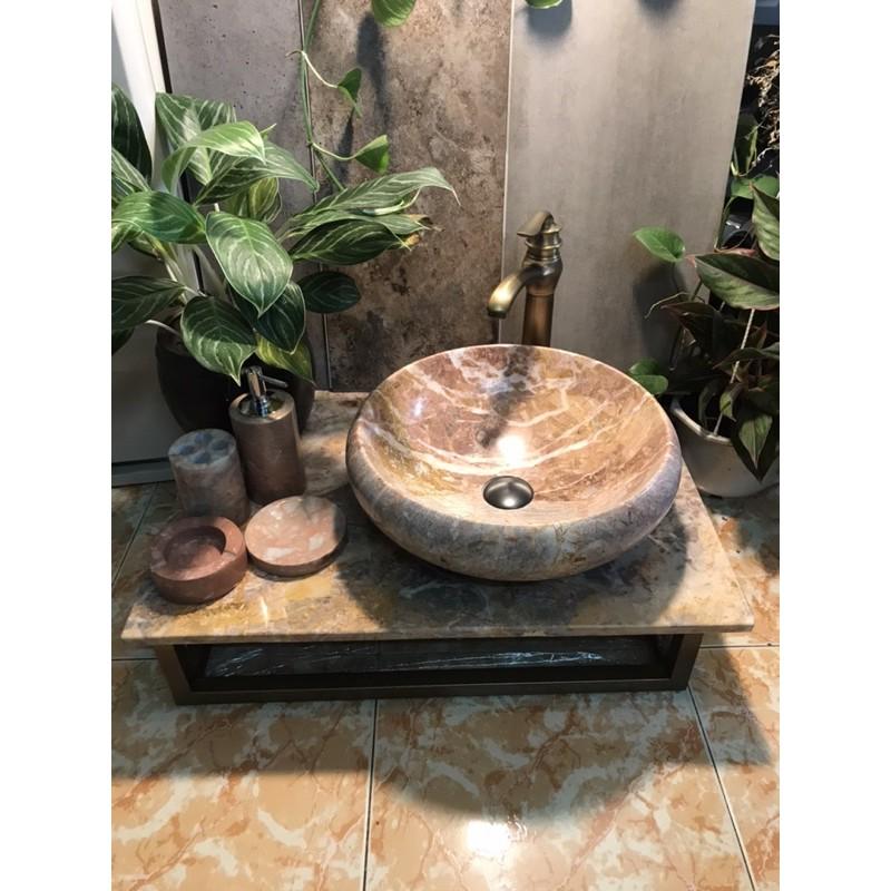 lavabo đá vàng tự nhiên