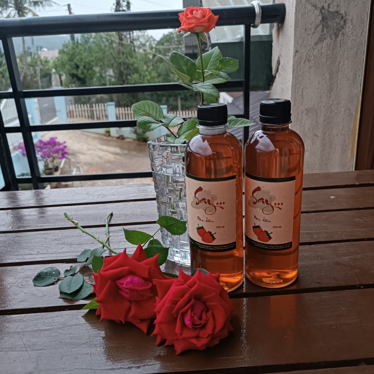 Men Dâu Tây Đà Lạt Tự Nhiên 500ml