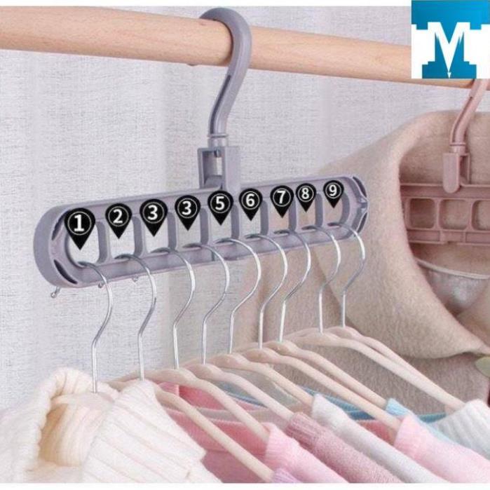 Móc treo quần áo 9 lỗ đa năng thông minh