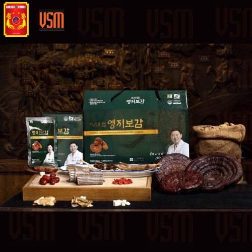 COMBO 2 Hộp Chiết Xuất Linh Chi & Hồng Sâm Hàn Quốc 6 Năm Tuổi Ginseng House - 60 gói