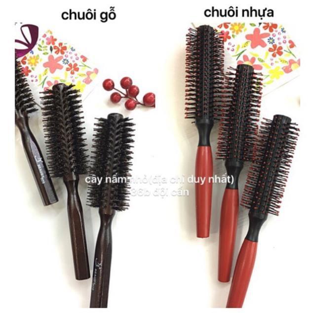 Lược sấy xoăn loại đẹp, chuôi gỗ hoặc nhựa