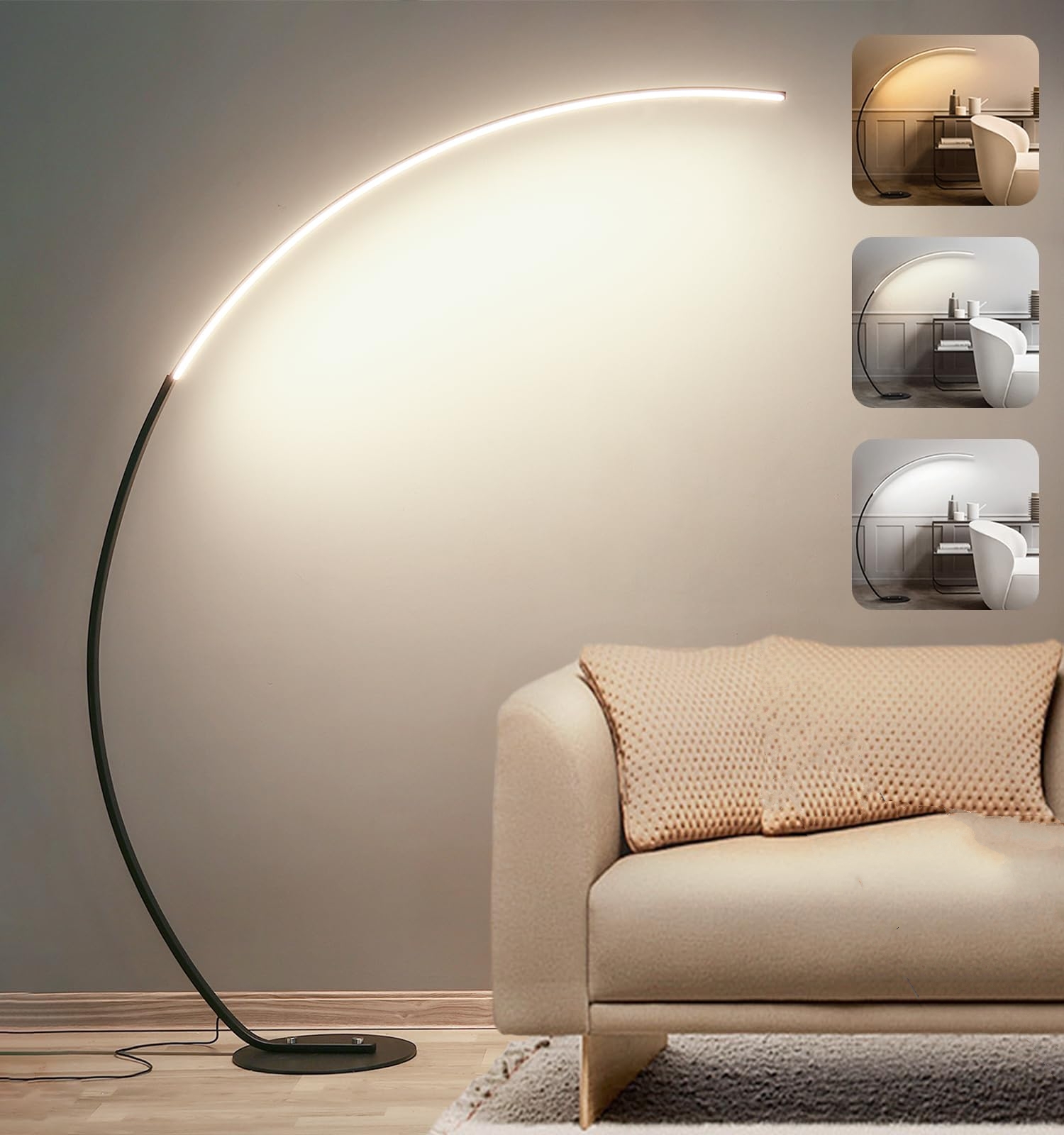 Đèn Sàn Chữ C Phòng Khách 3 Tông Màu C-Floor Lamp Italy Design