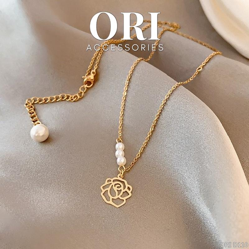 Dây chuyền nữ hình hoa hồng Rosa thời trang ORI ACCESSORIES D110