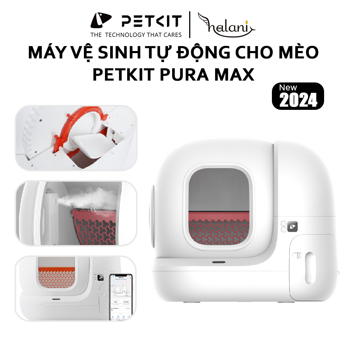 MÁY DỌN VỆ SINH TỰ ĐỘNG THẾ HỆ MỚI - PETKIT PURA MAX