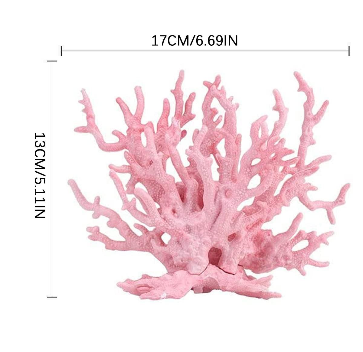 Thủy cung Corail trang trí nhựa 2 miếng trang trí san hô cho thủy cung nhân tạo Corail Trồng trang trí trang trí trang trí Thủy cung cho bể cá trang trí bể cá trang trí cá