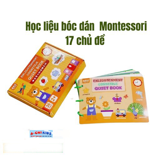 Học Liệu Bóc Dán Thông Minh 17 Chủ Đề, Đồ Chơi Giáo Dục Sớm Cho Bé