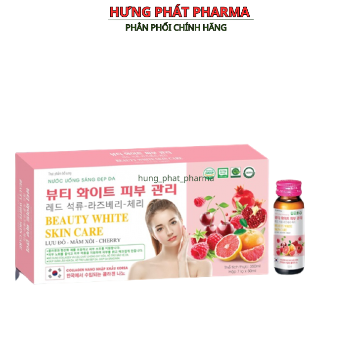 Nước uống sáng đẹp da Hàn Quốc giúp chống lão hóa , giảm tàn nhang , trắng mịn da – hộp 7 lọ