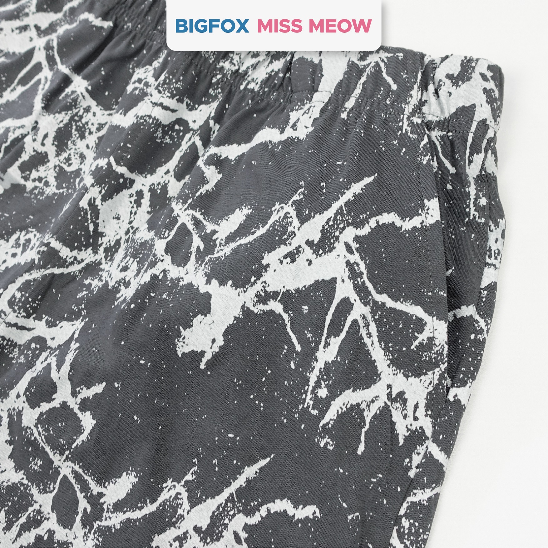 Bộ cộc tay bé trai Bigfox Miss Meow size đại chất cotton cỡ 12,13,14,15 tuổi 40kg 50kg