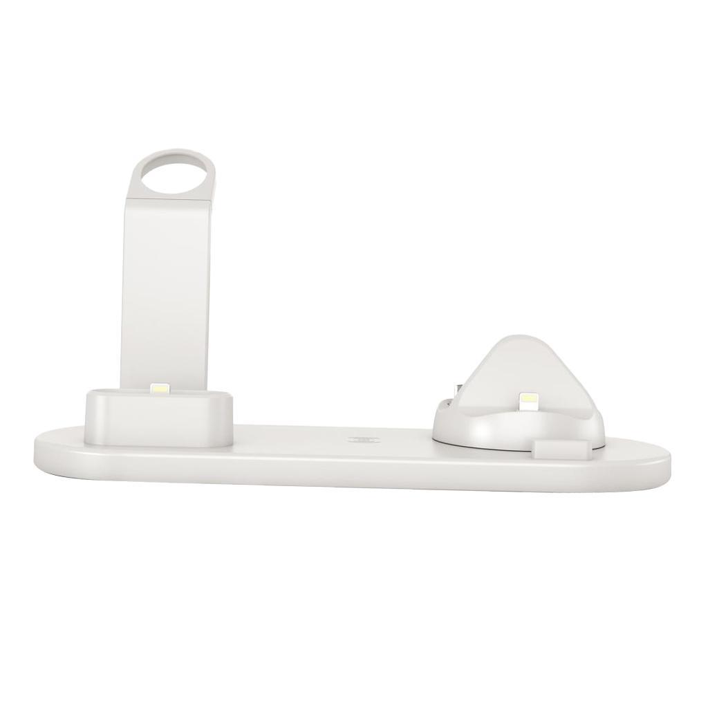 Wireless Mobile Phone Watch Earphone  Station Base White