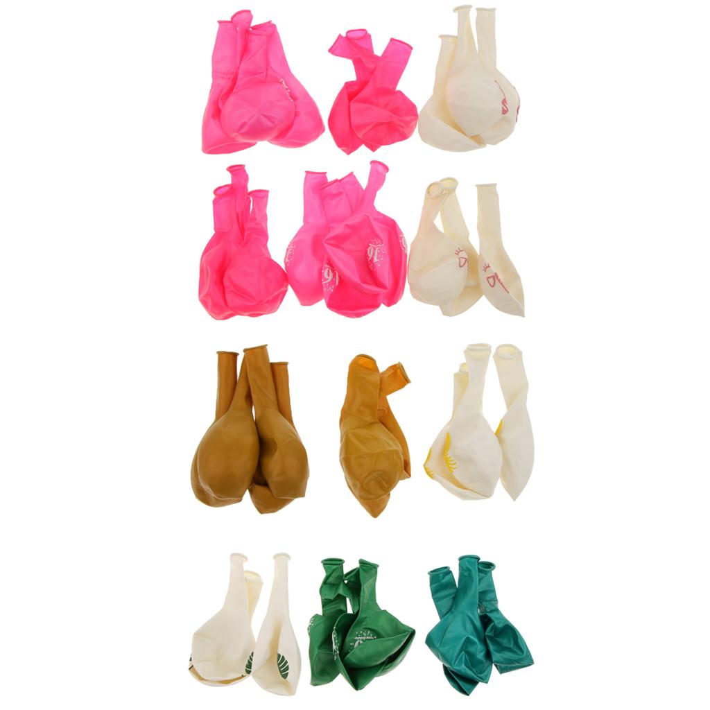10 Pieces Assorted Balloons16th Birthday Latex Balloons for Birthday Party Decor 12 Inch
