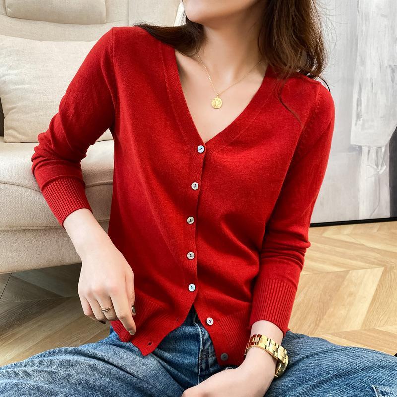 MS100 Áo khoác cardigan len nữ lông cừu mềm mịn, big size