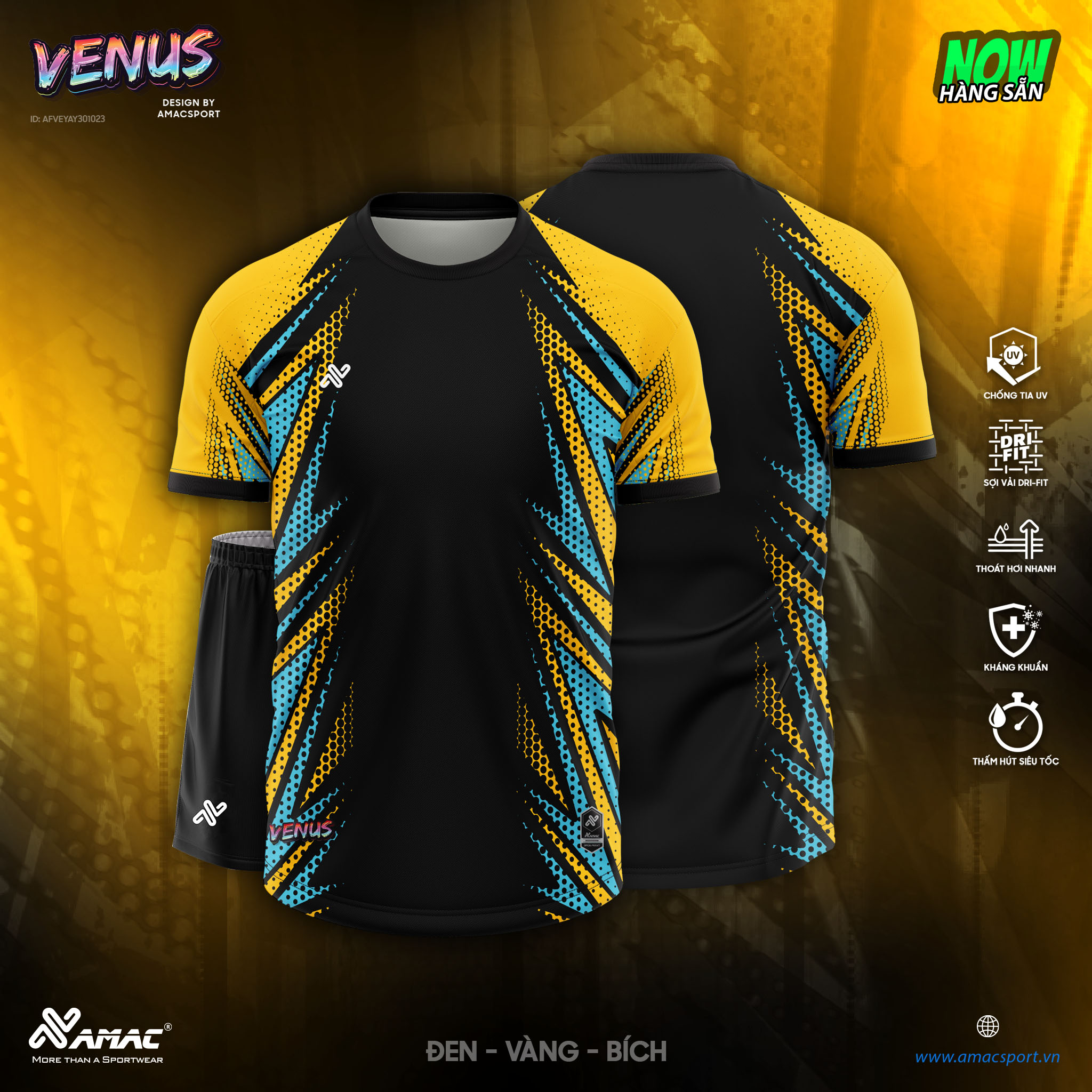 Quần áo bóng đá AMAC VENUS ( 5 bộ ) - INBOX shop để chọn size