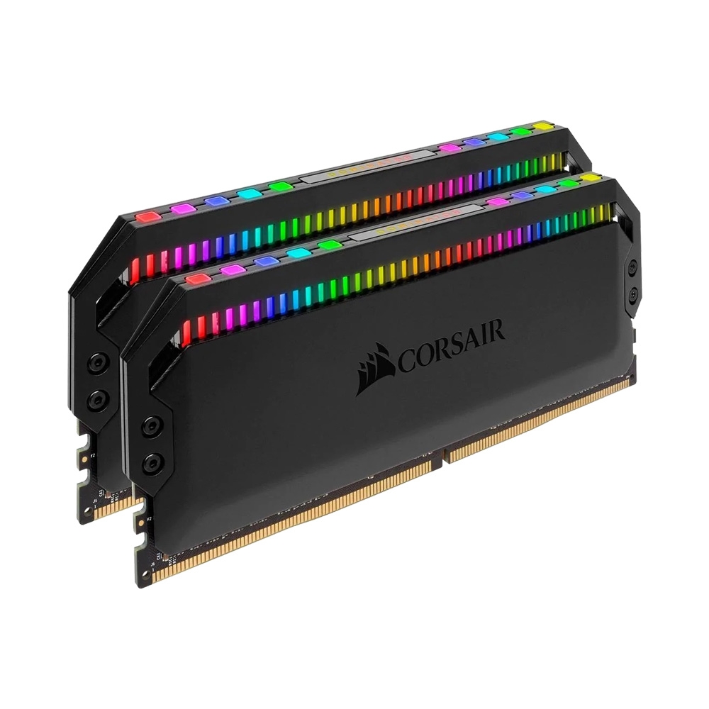 Bộ nhớ ram gắn trong Corsair DDR4, 3200MHz 32GB (2x16GB) DIMM, CL16, DOMINATOR PLATINUM RGB Black/White Heatspreader, RGB LED - Hàng Chính Hãng