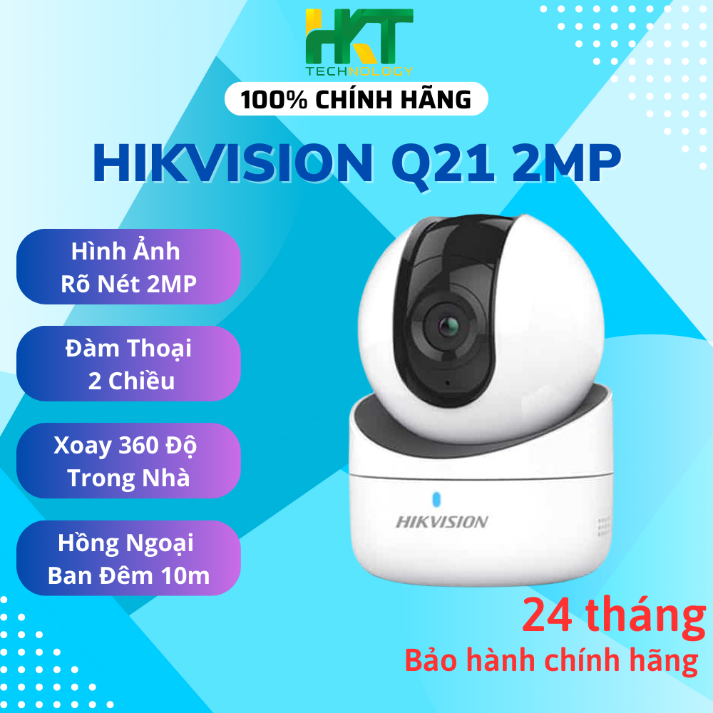 Camera IP Wifi Hikvision Q21 2MP Trong Nhà, Đàm Thoại 2 Chiều - Hàng chính hãng