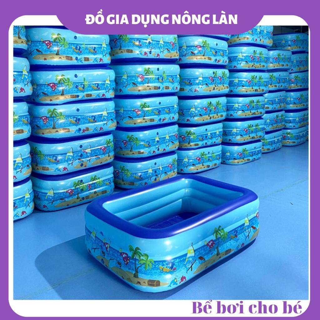 Bể Bơi Thành Cao Cho Bé 3 Tầng, Phao Bơi Trẻ Em, Phao Bơm Hơi Tại Nhà, Chống Trượt Bền Bỉ, An Toàn Cho Bé