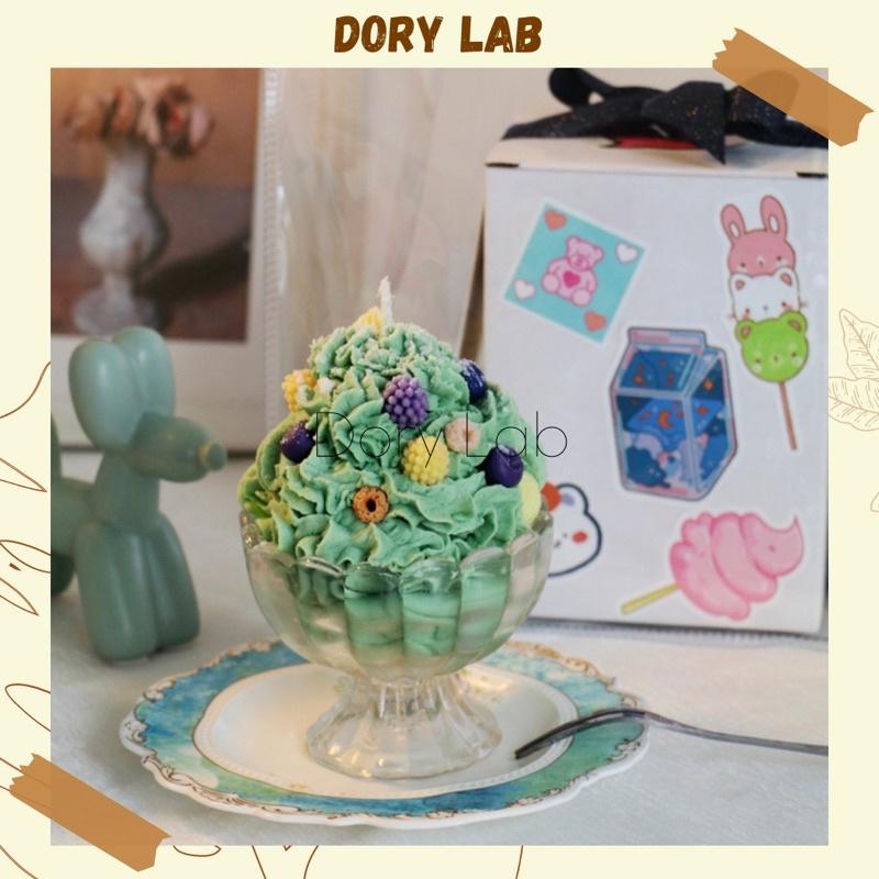 Nến Thơm Ly Kem Lớn Handmade Không Khói, Phụ Kiện Chụp Ảnh, Quà Tặng - Dory Lab