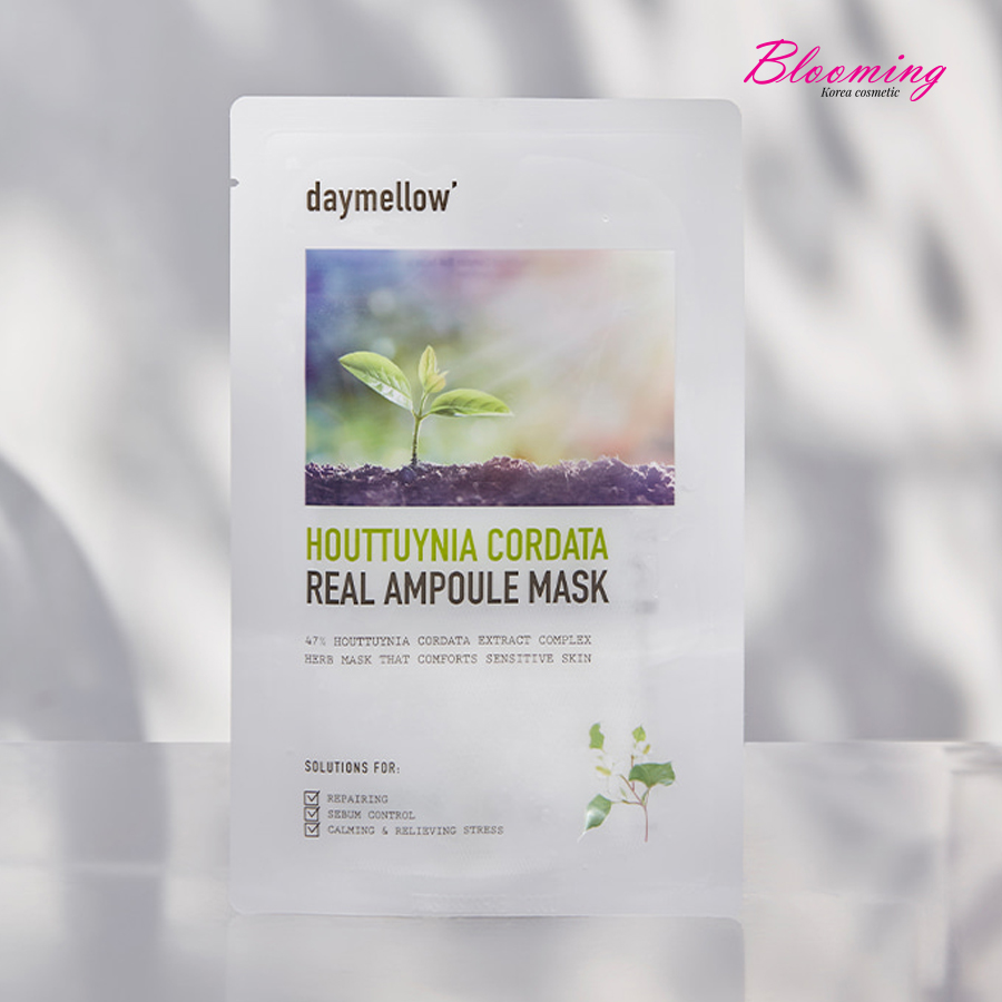 Mặt Nạ Chiết Xuất Lá Diếp Cá Daymellow Houttuynia Cordata Real Ampoule Mask 27ml