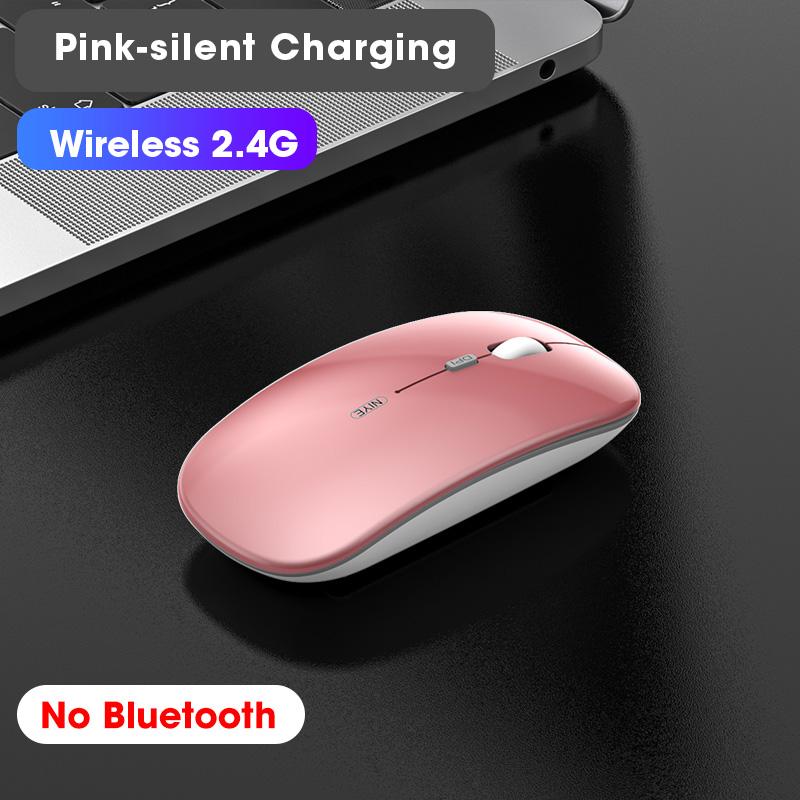 Niye Chuột Không Dây Máy Tính Bluetooth Im Lặng PC Mause Sạc Ergonomic Mouse 2.4Ghz USB Chuột Quang Cho Laptop