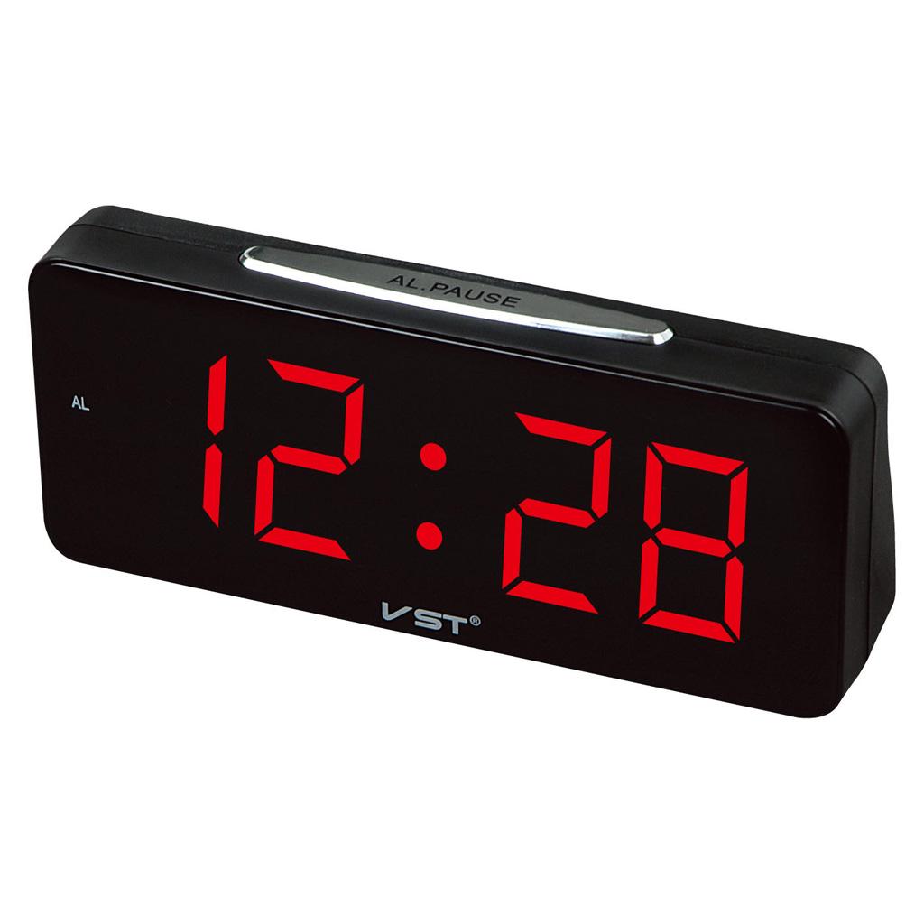 Large LED Display Electronic Desk Clock Digital Alarm Clock EU Plug