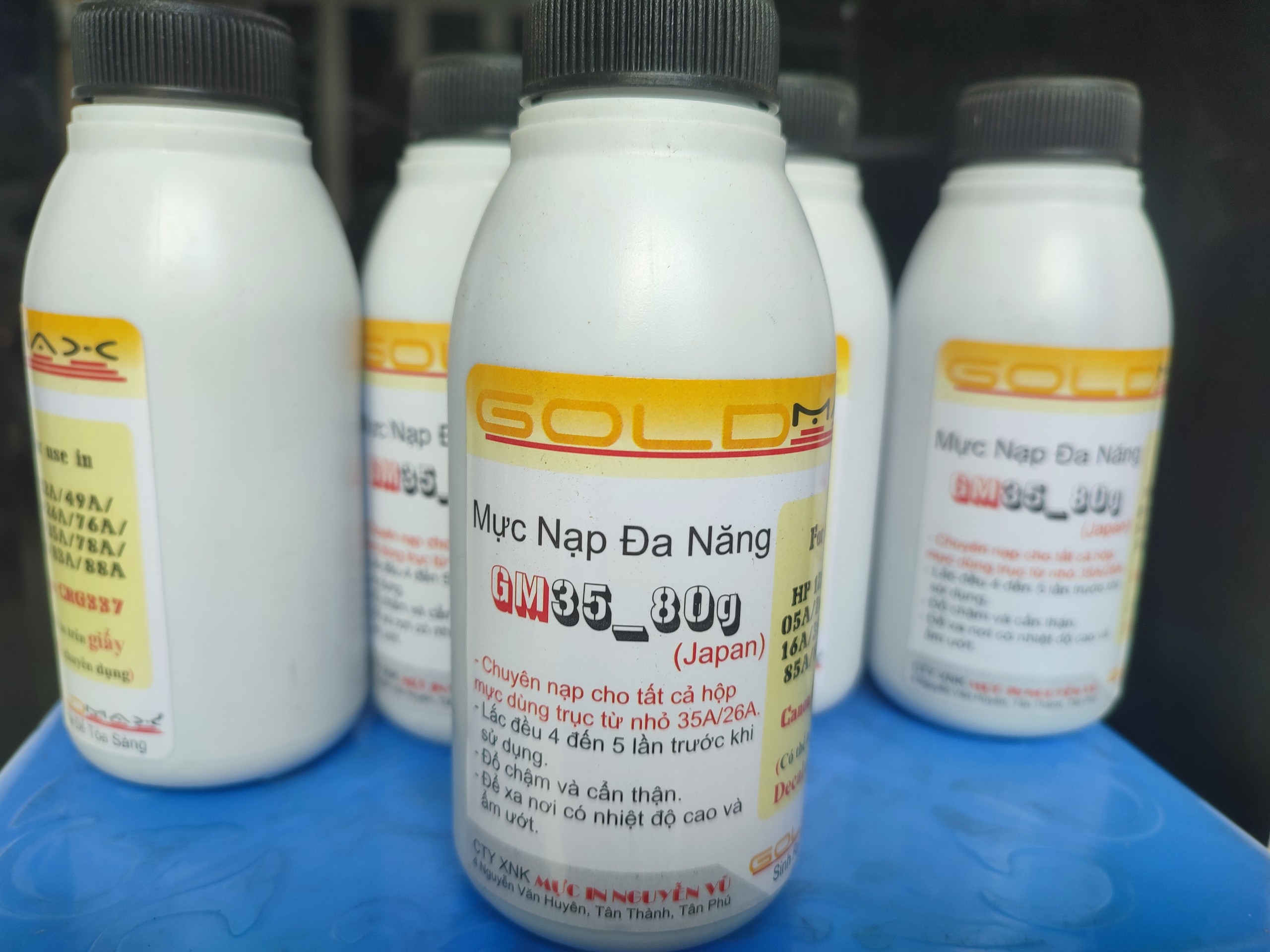 combo 5 chai mực nạp 35a dành cho Hộp mực 35A,85A, 78A,83a, 337, 79a, 48a