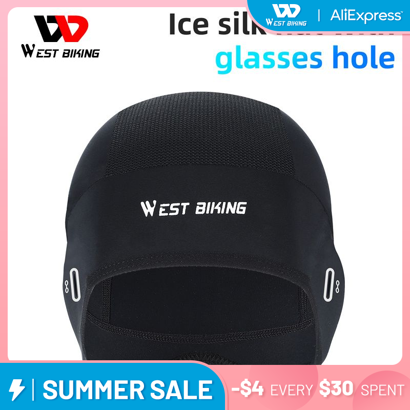 Xe đạp xe đạp xe đạp phía tây mùa hè Ice Silk Matermet Liner Cool Mesh Motorcycle MTB Mũ xe đạp chạy thể thao đàn ông đàn ông đàn ông đàn ông beanie Color: Gray No Holes